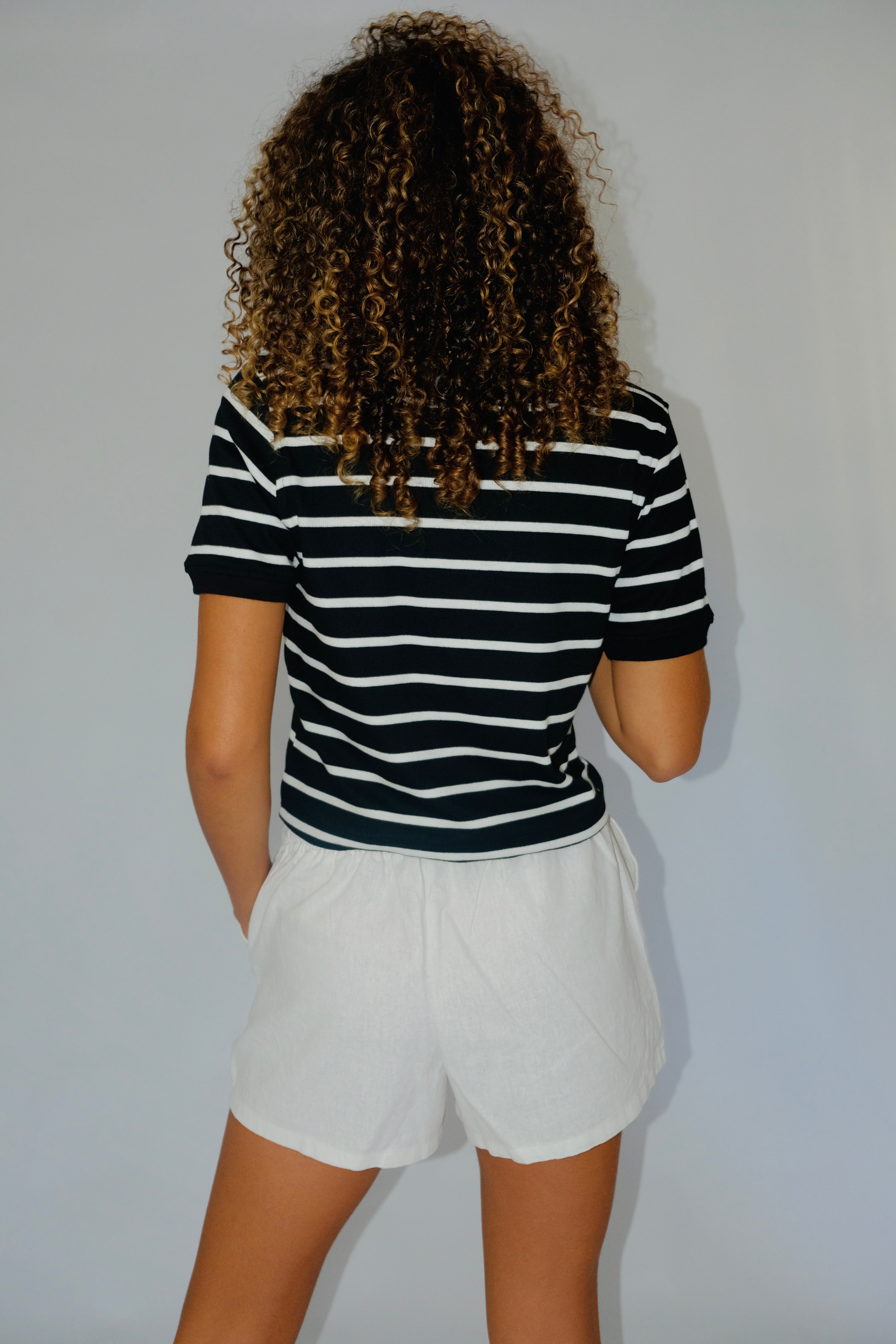 Striped Black Poloette