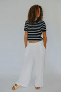 White Wide-Leg Pants