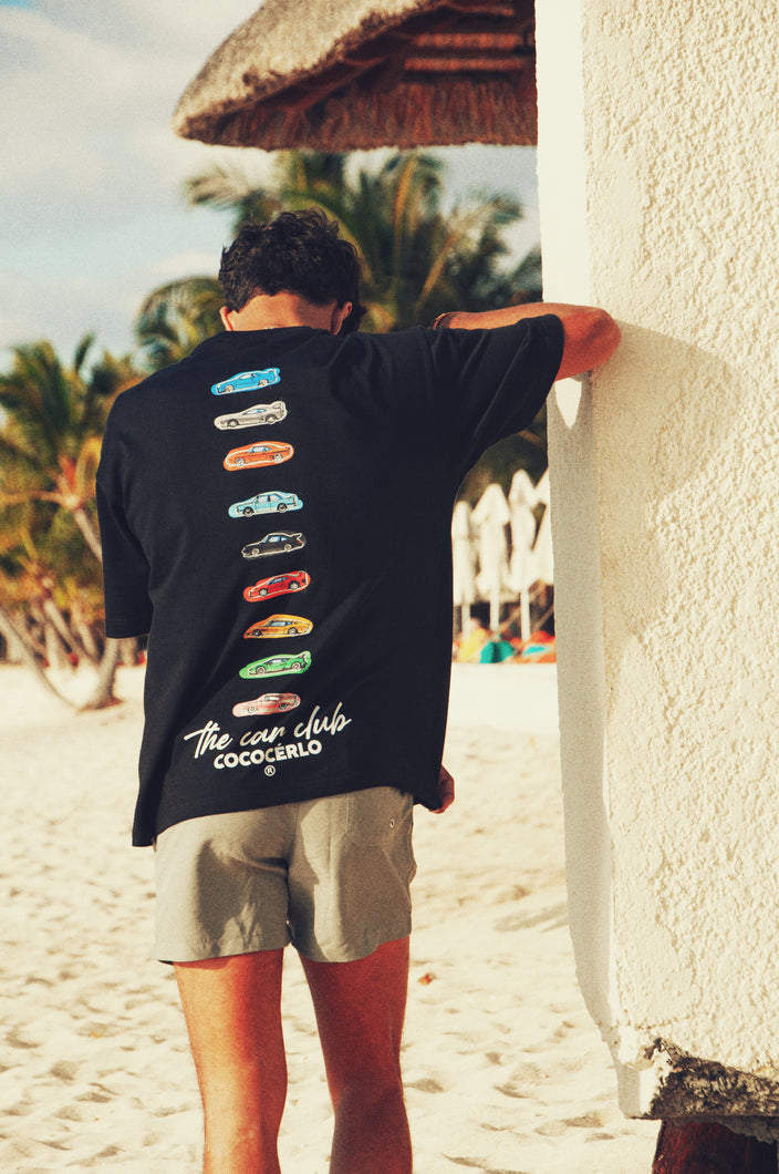 New Graphic Tee Car Club Black