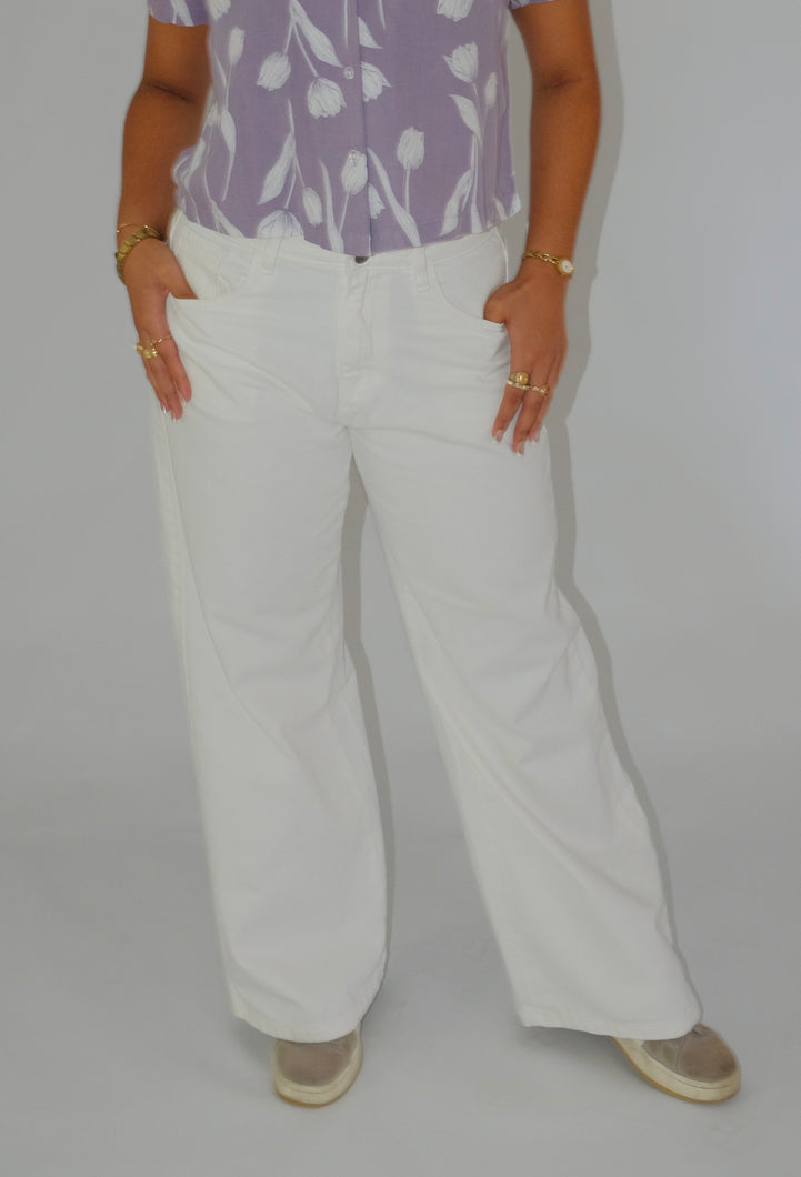 White Baggy Womens Jean