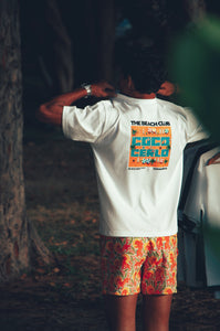 New Graphic Tee Beach Club 25 White