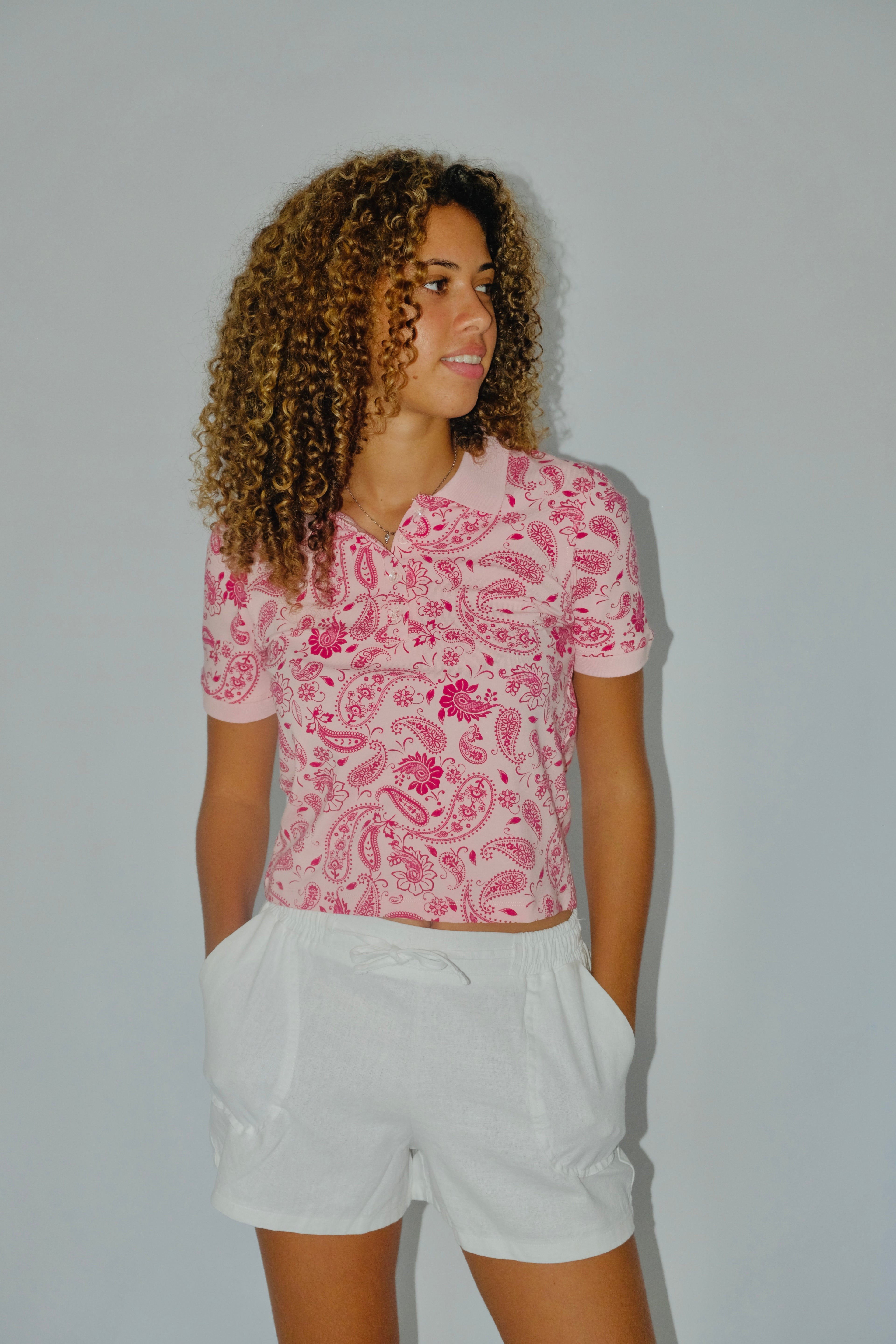 Pink  Pasley Ladies Poloette