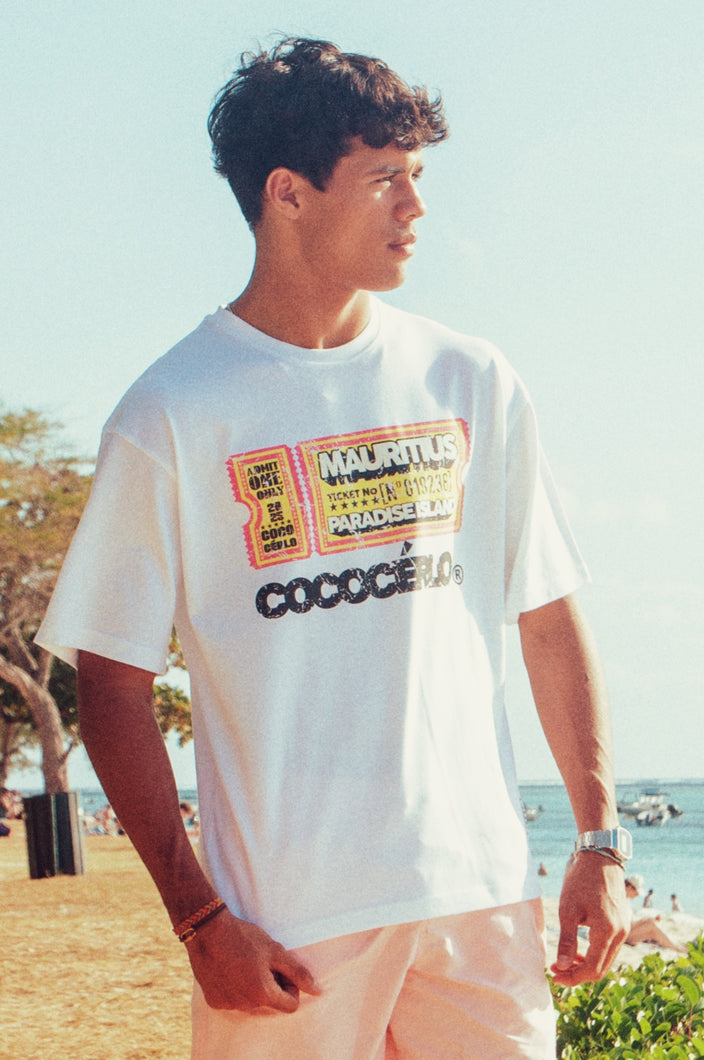 New Graphic Tee Coco Tickets (WHITE)