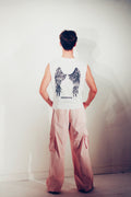 SUPER BAGGY CARGO PANTS - PINK