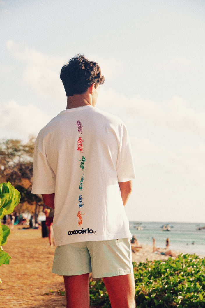 New Graphic Tee Hawaian White