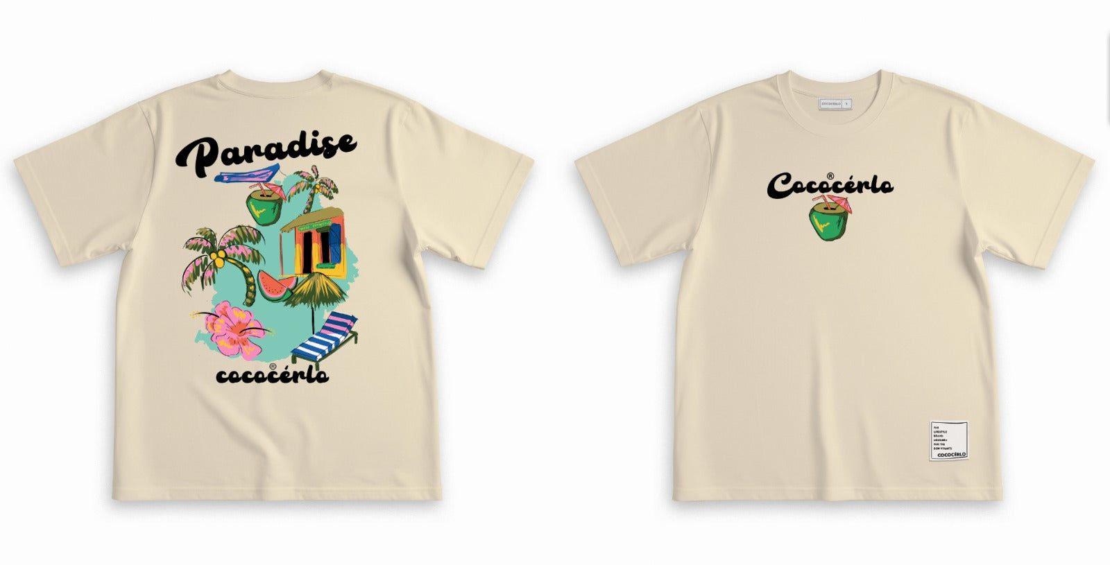 GRAPHIC TEE - CLUB PARADISO BEIGE