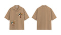 SHORT SLEEVE PALMS DOUBLE - BROWN