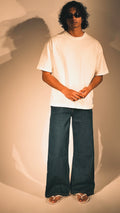 FLARED DENIM JEANS - BLUE