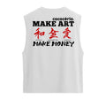 MONEY & ART CROPPED TANK - WHITE