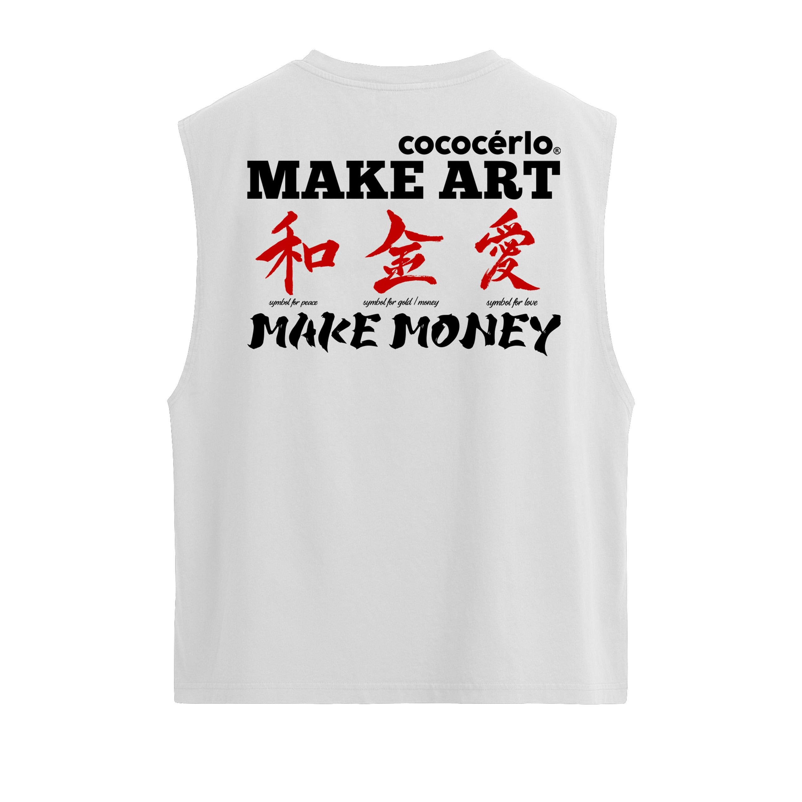 MONEY & ART CROPPED TANK - WHITE