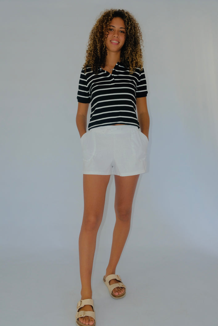 Striped Black Poloette