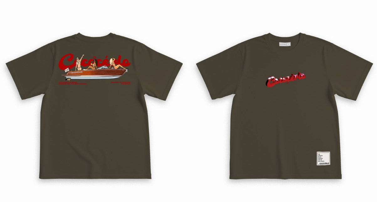 GRAPHIC TEE - BOATS IN BIKINI BOTTOM GREY