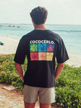 Load image into Gallery viewer, New Graphic Tee Fluo Flower Black