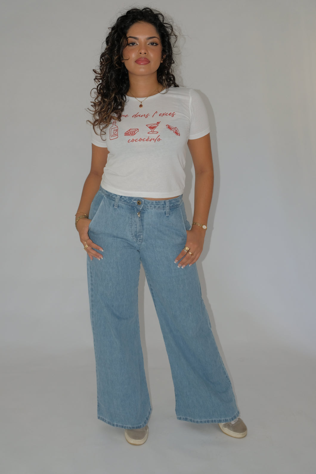 Light Blue Flare Denim Jeans