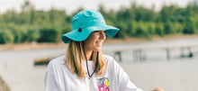 Load image into Gallery viewer, AQUA FISHERMAN HAT.