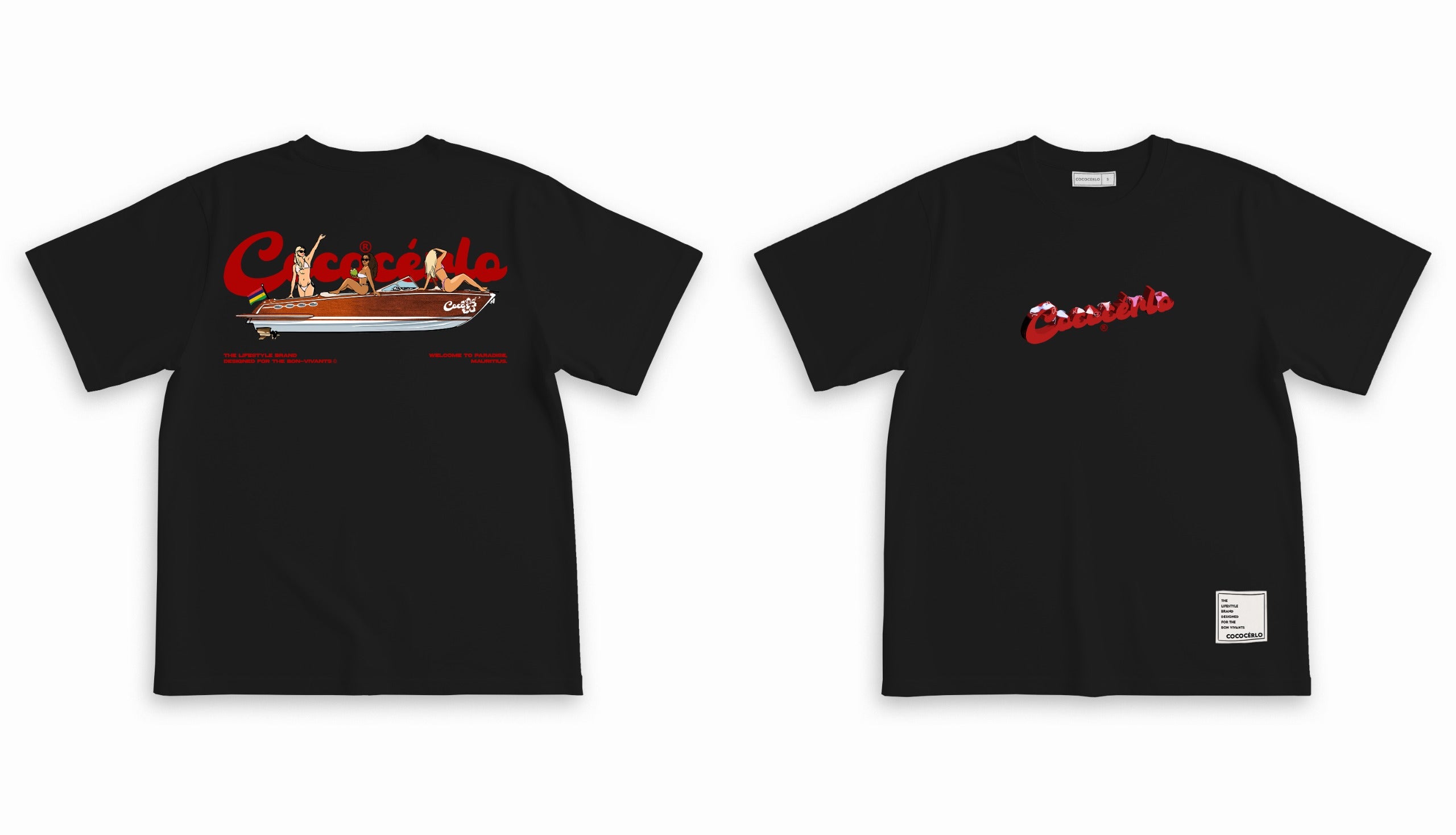 GRAPHIC TEE - BOATS IN BIKINI BOTTOM BLACK