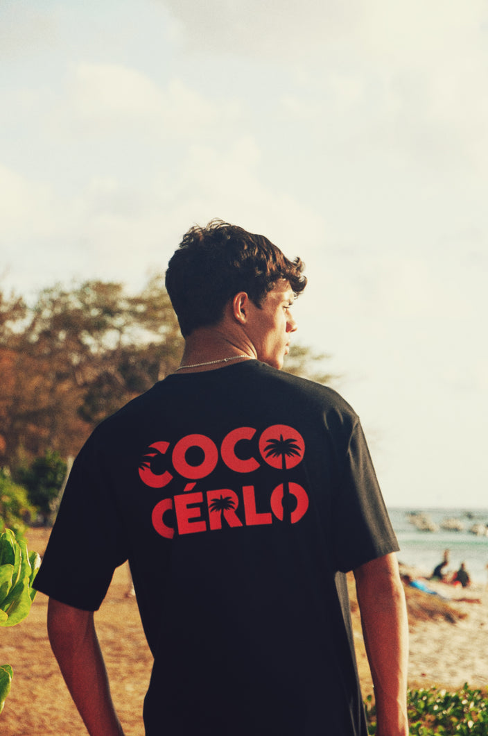 New Graphic Tee Coco Palm Black
