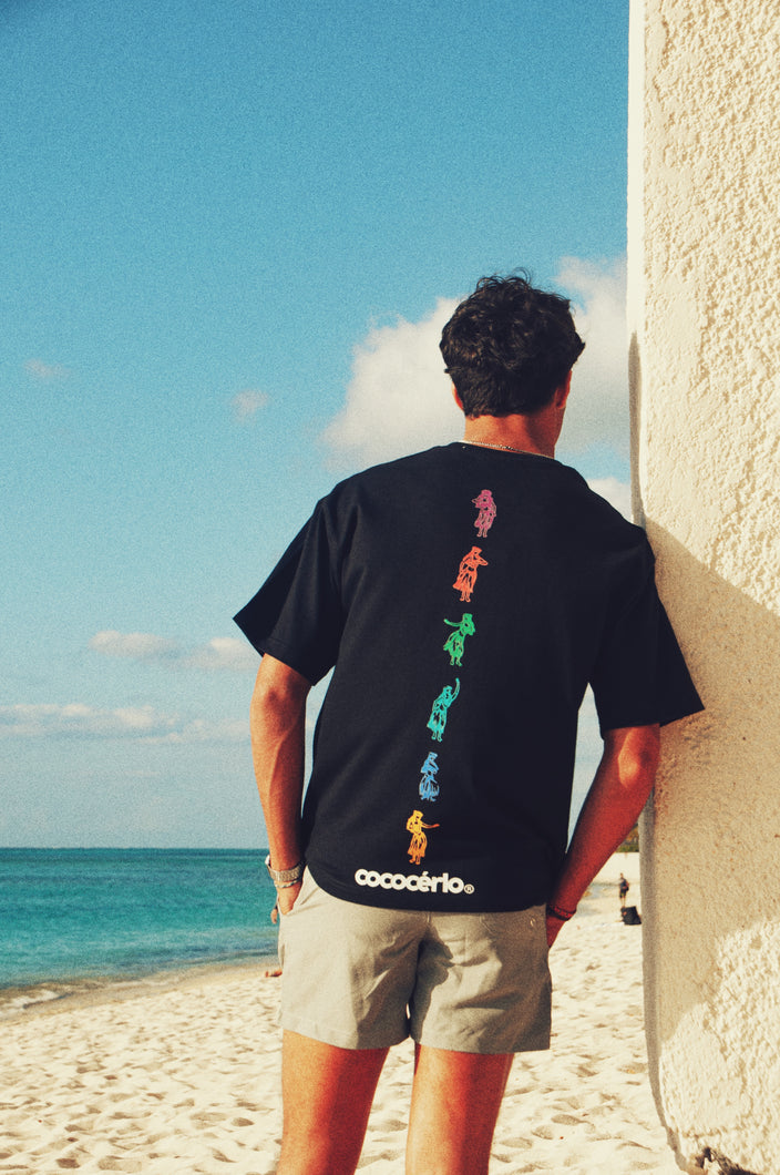 New Graphic Tee Hawaian Black
