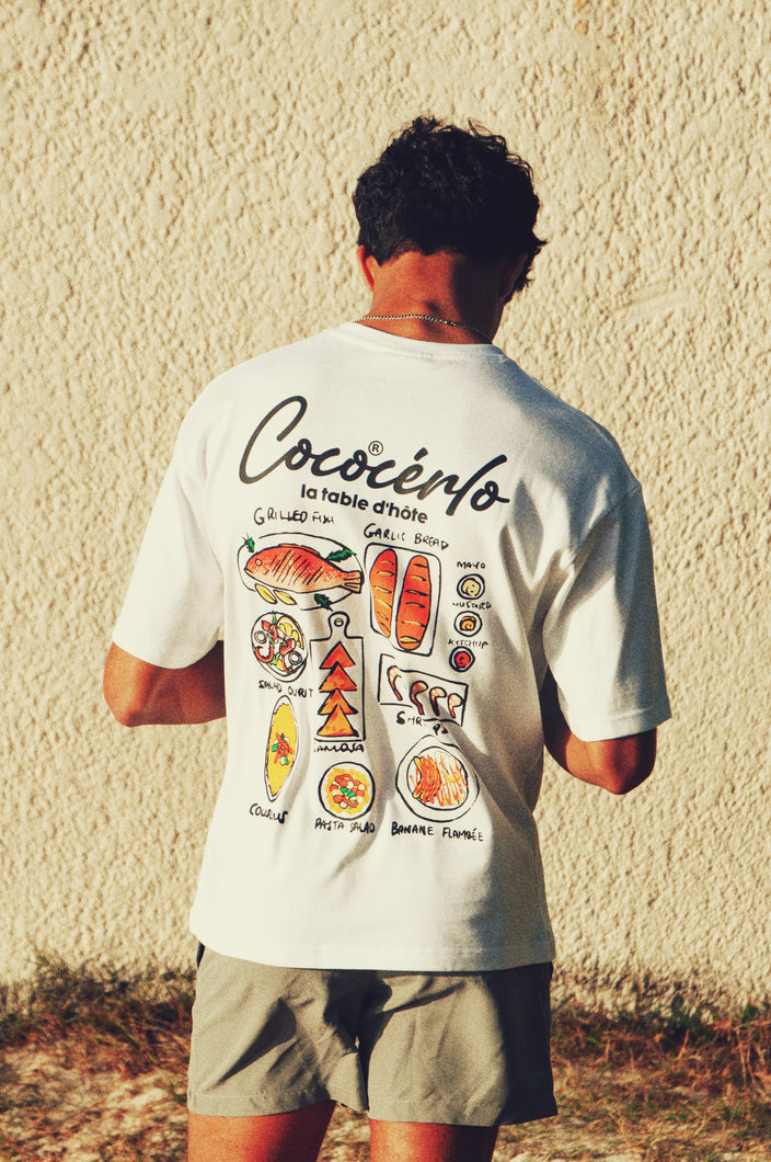 New Graphic Tee LA TABLE D'HOTE WHITE