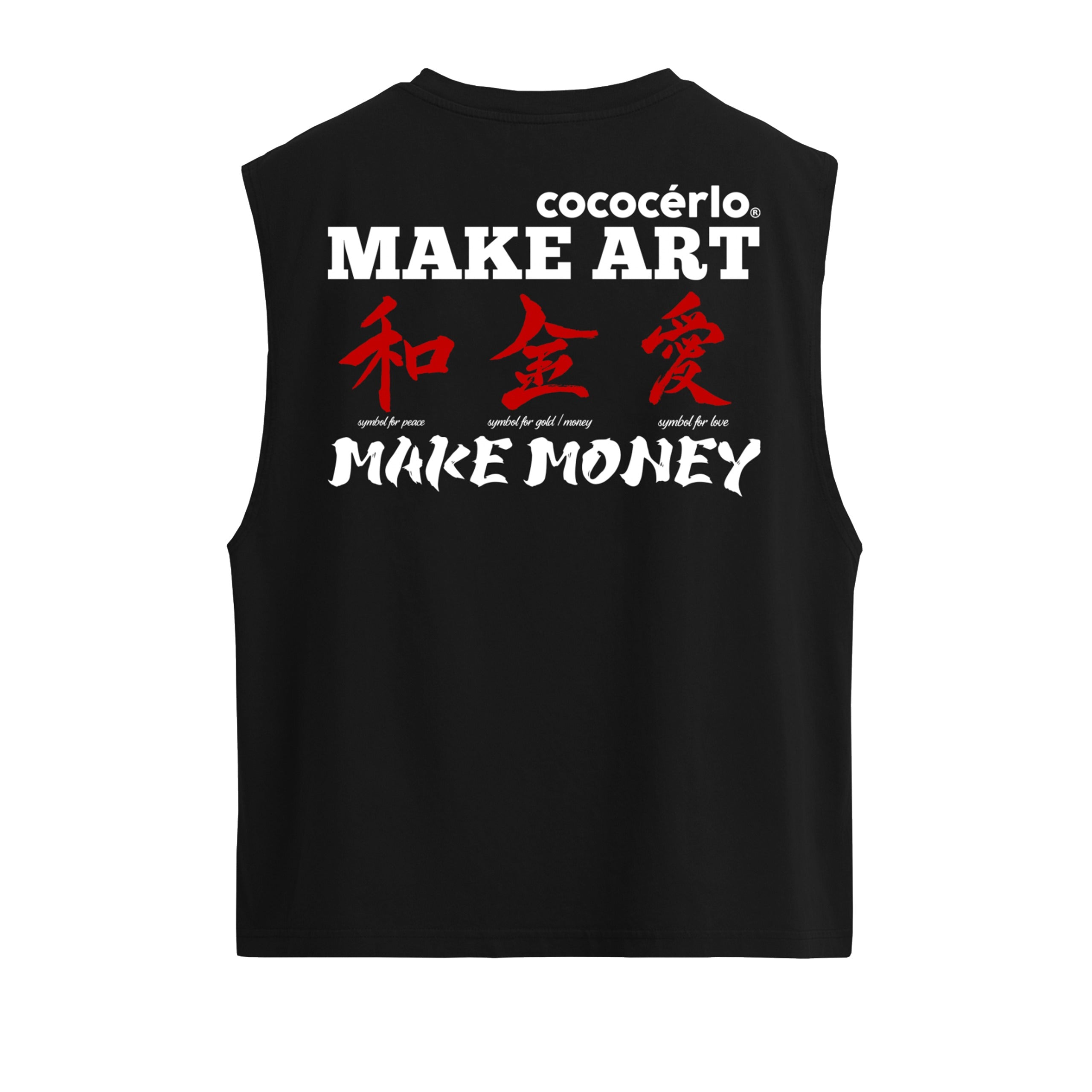 MONEY & ART CROPPED TANK - BLACK
