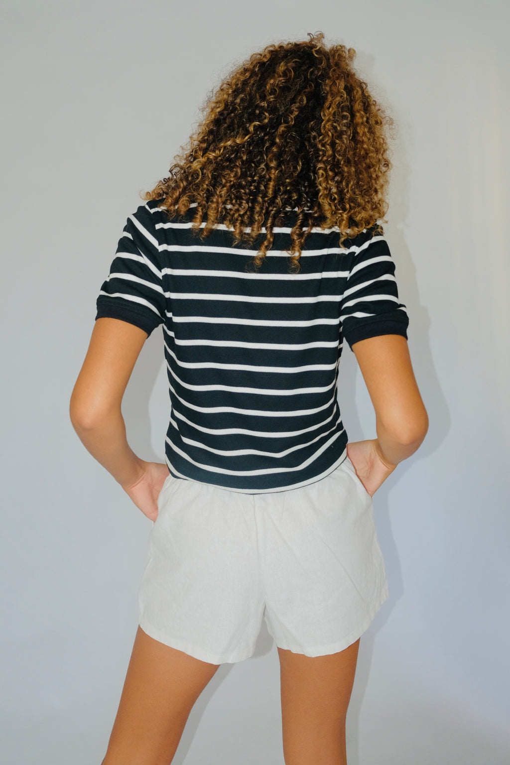 Striped Black Poloette