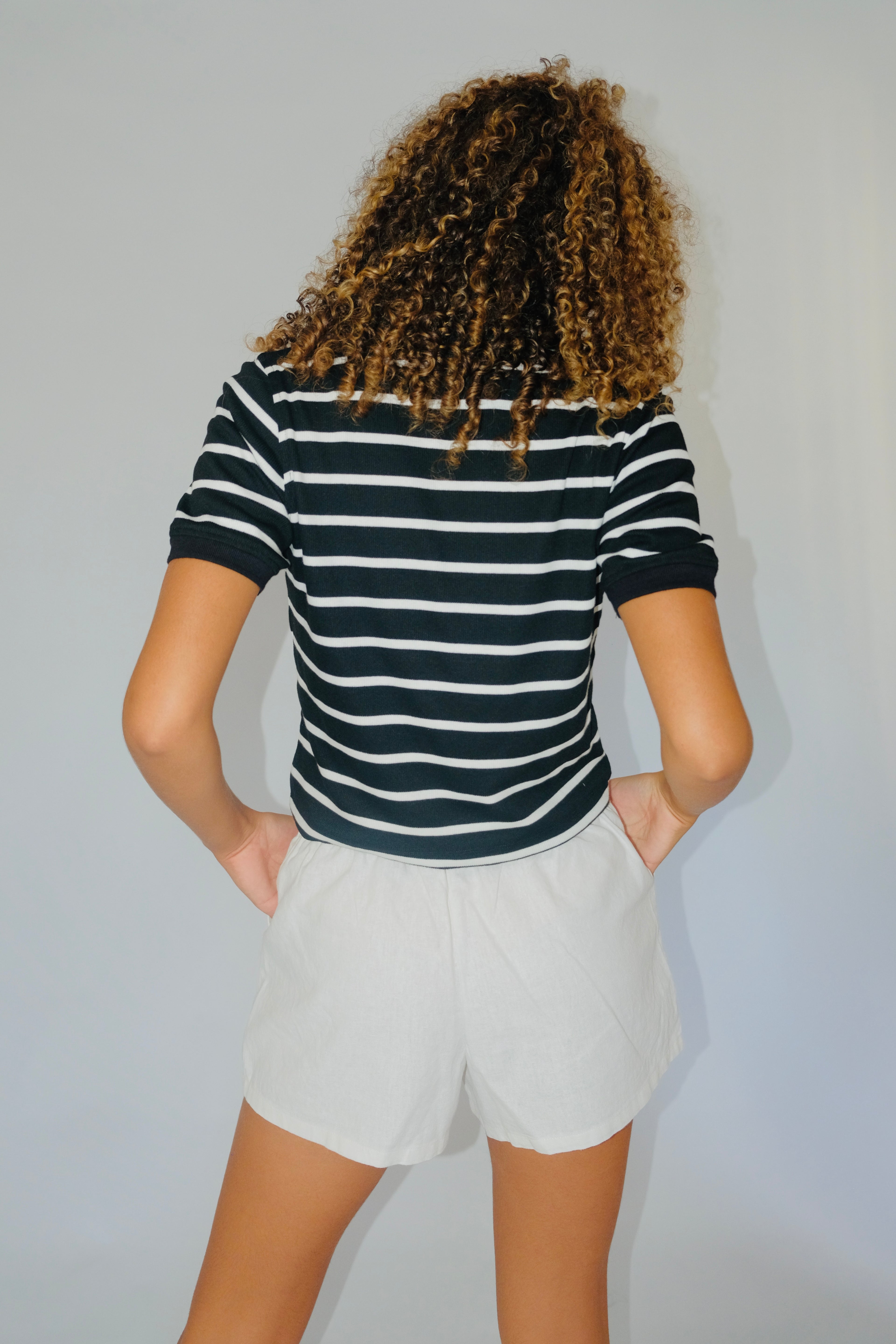 Striped Black Poloette