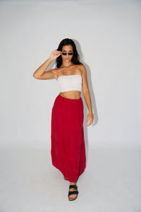 SANTORINI SKIRT - WINE