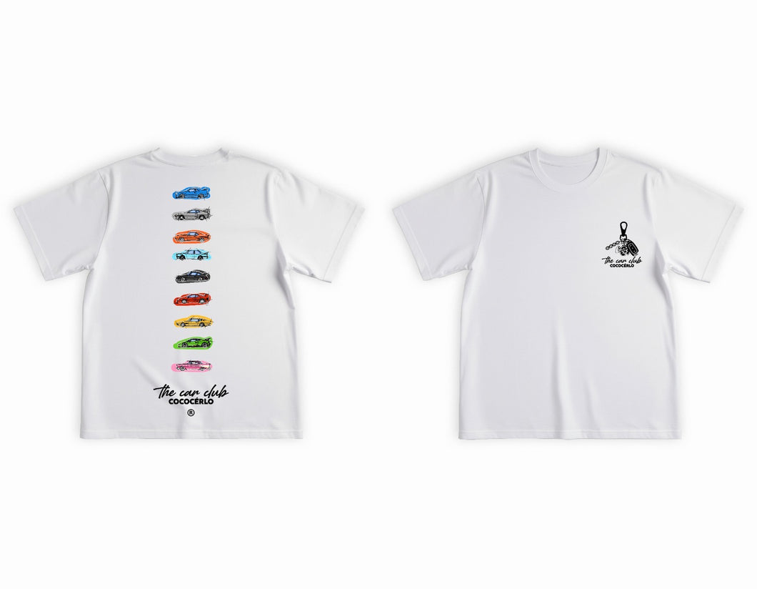 New Graphic Tee Car Club White