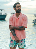 COTTON GAUZE SHIRT SHORT SLEEVE - PINK