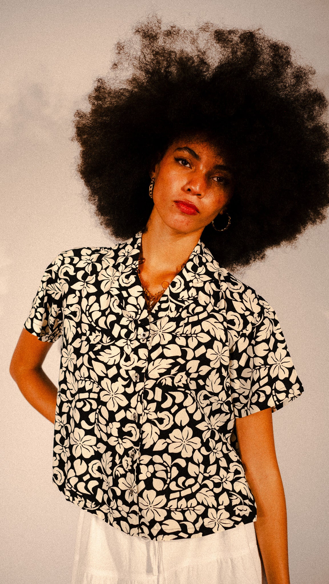 Women’s OG Shirt - Black Floral