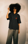 BOX FIT SKATE SHIRT - NAVY/RED/WHITE