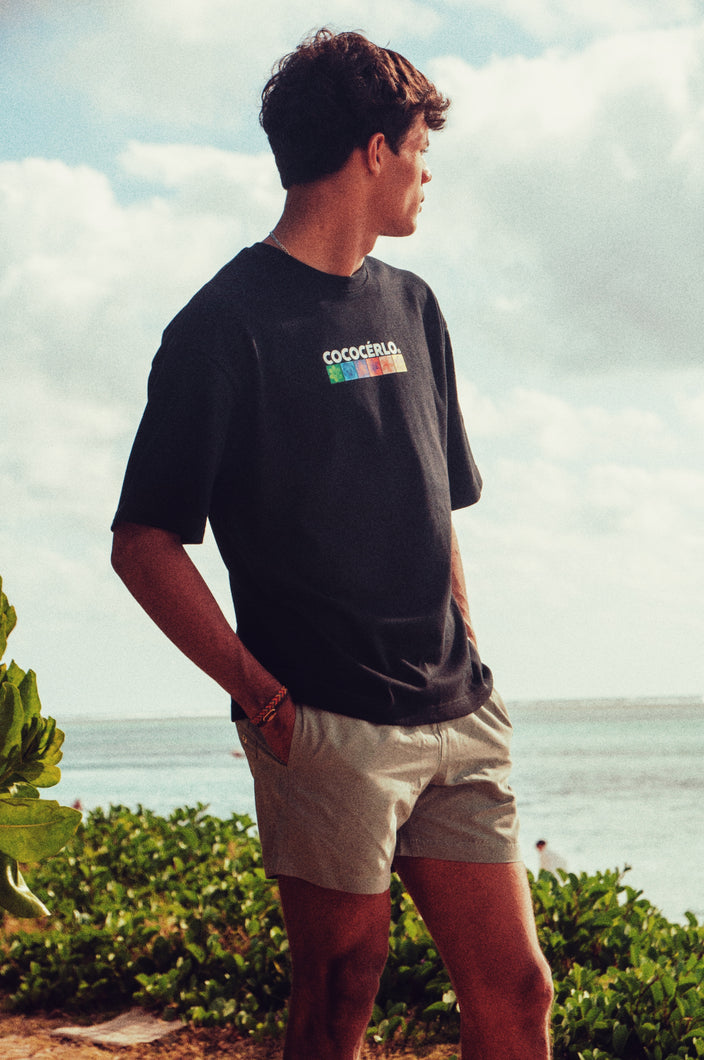 New Graphic Tee Fluo Flower Black