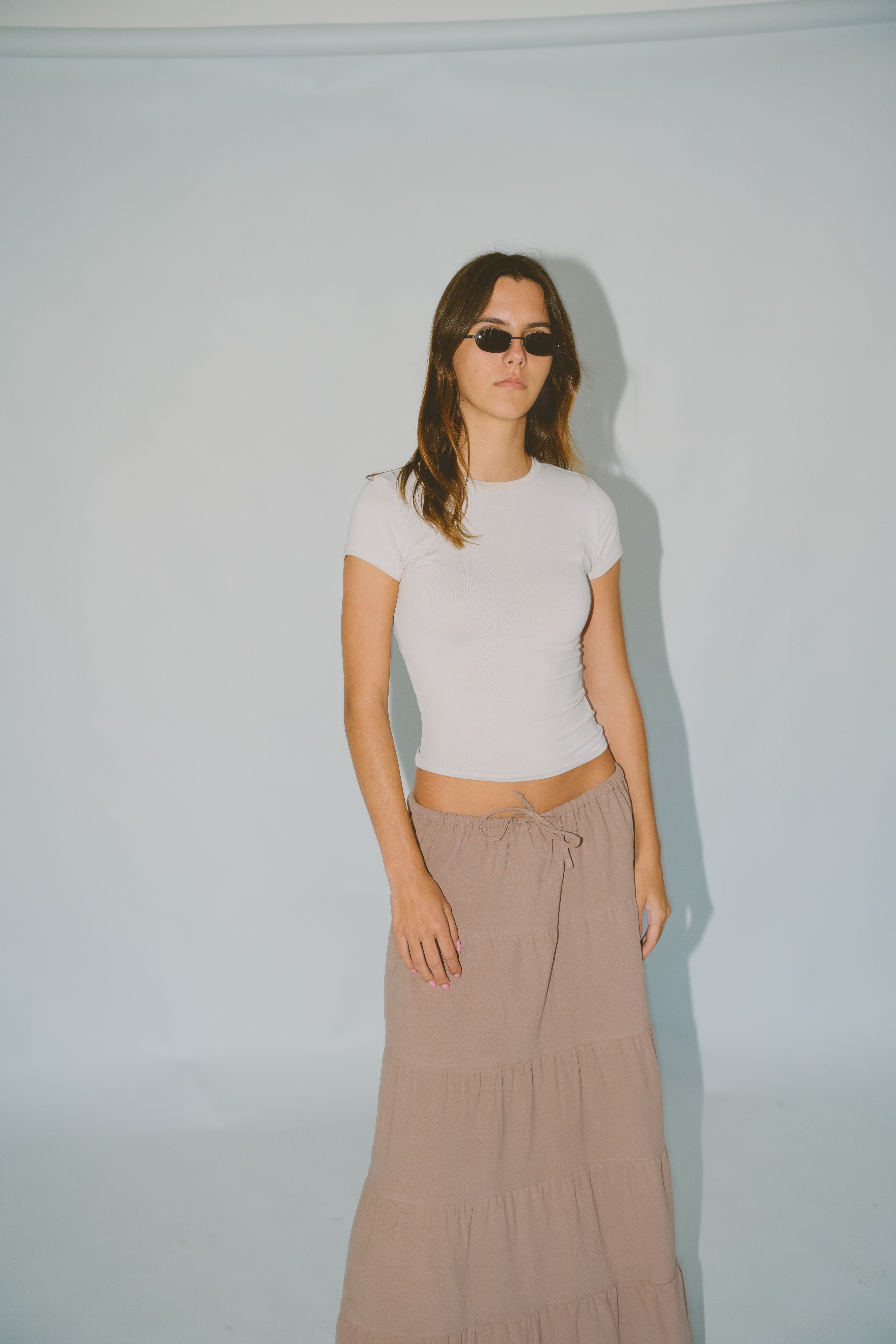 SANTORINI SKIRT - CAFE