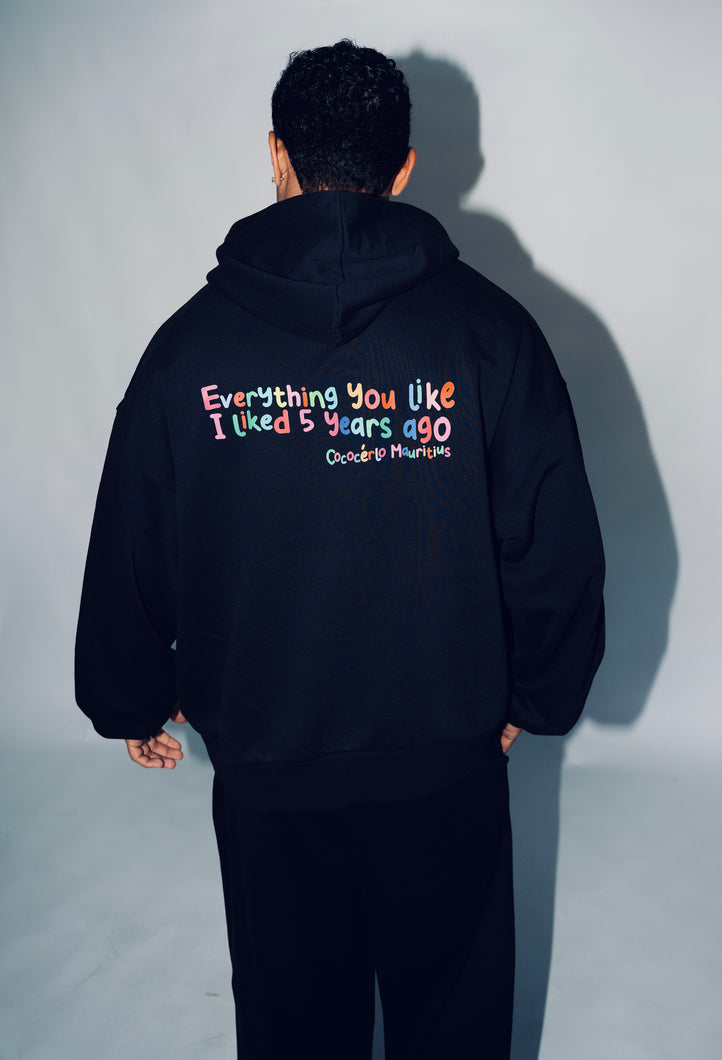 YOU’RE LATE HOODIE - BLACK