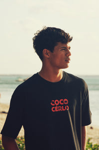 New Graphic Tee Coco Palm Black
