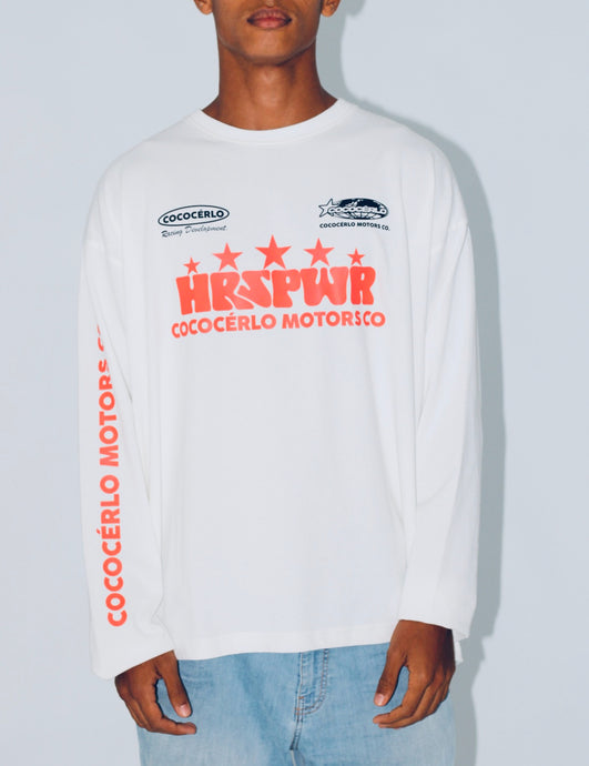 Long Sleeve Motorist Shirt - White