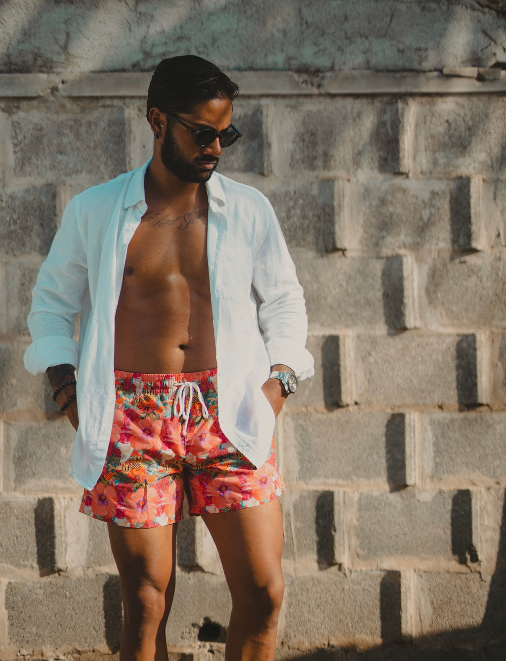 Neon Floral Swimwear