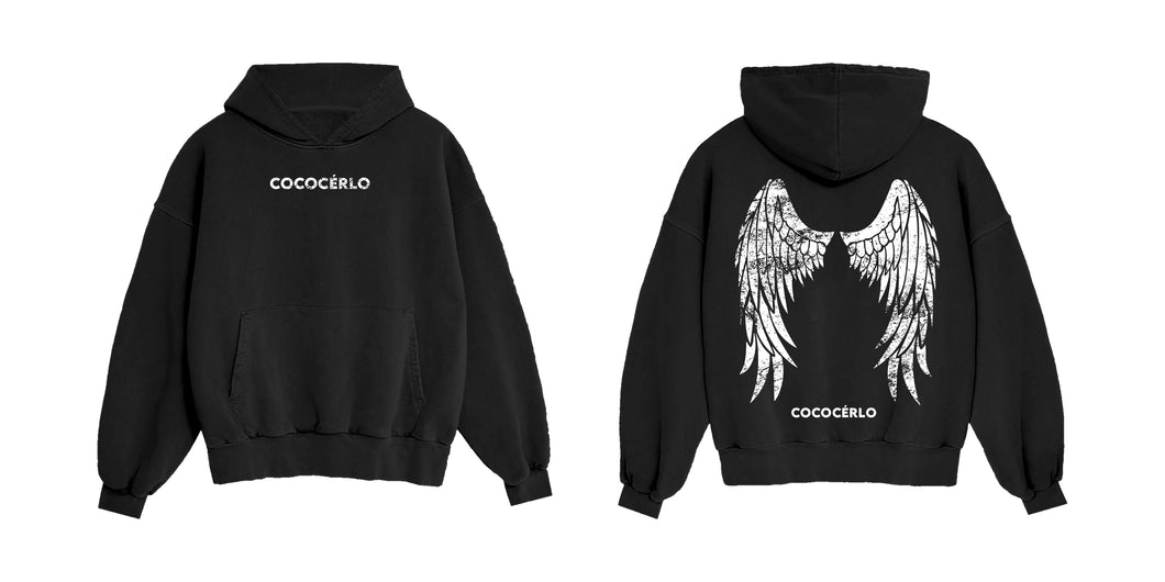 WINGS HOODIE - BLACK