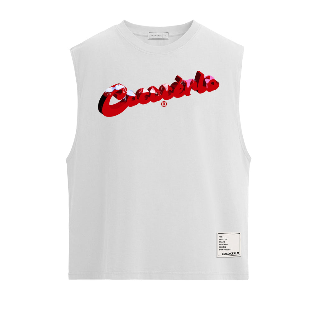 BOATS IN BIKINI BOTTOM CROPPED TANK - WHITE