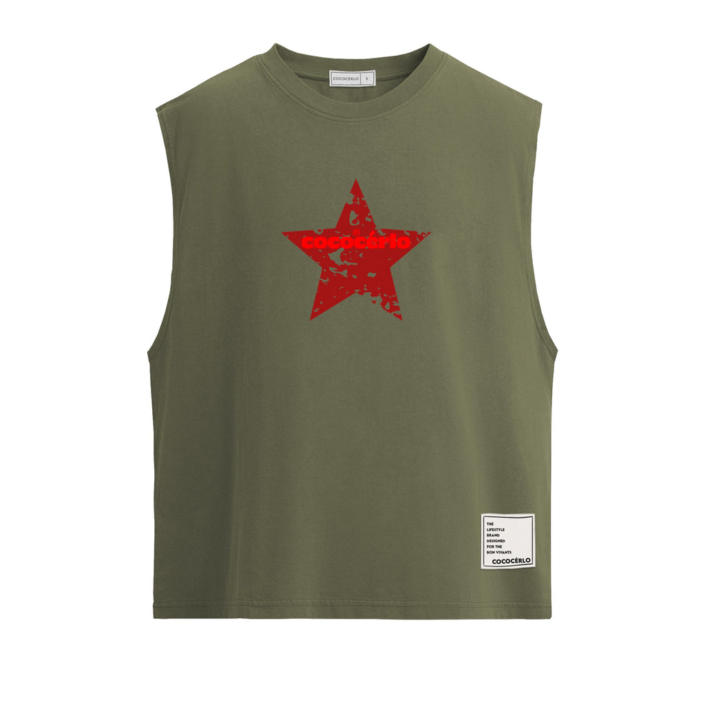 STAR CROPPED TANK - MILITARY