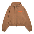 ZIP UP HOODIE - BROWN // ORANGE