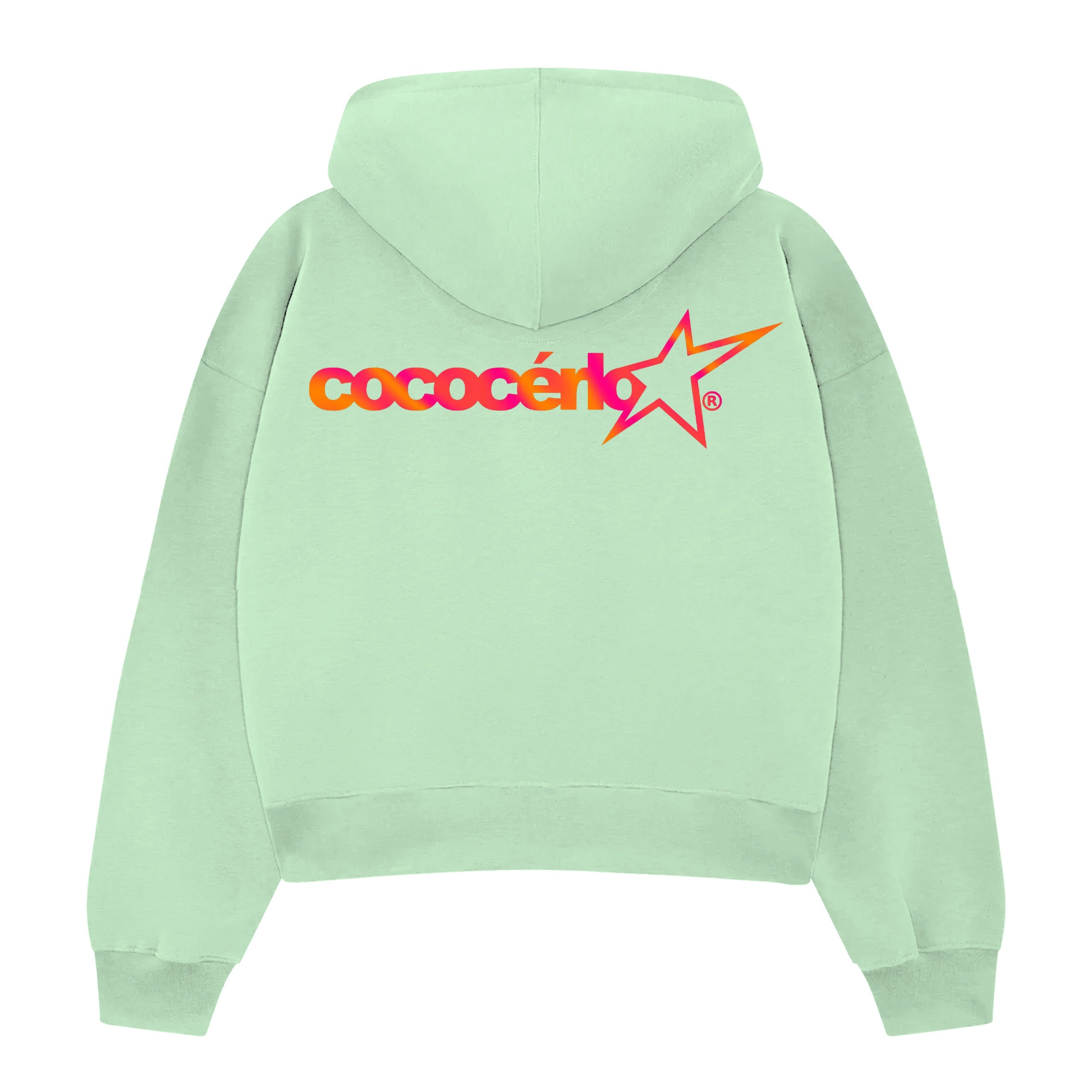 ZIP UP HOODIE - MINT // STRAWBERRY