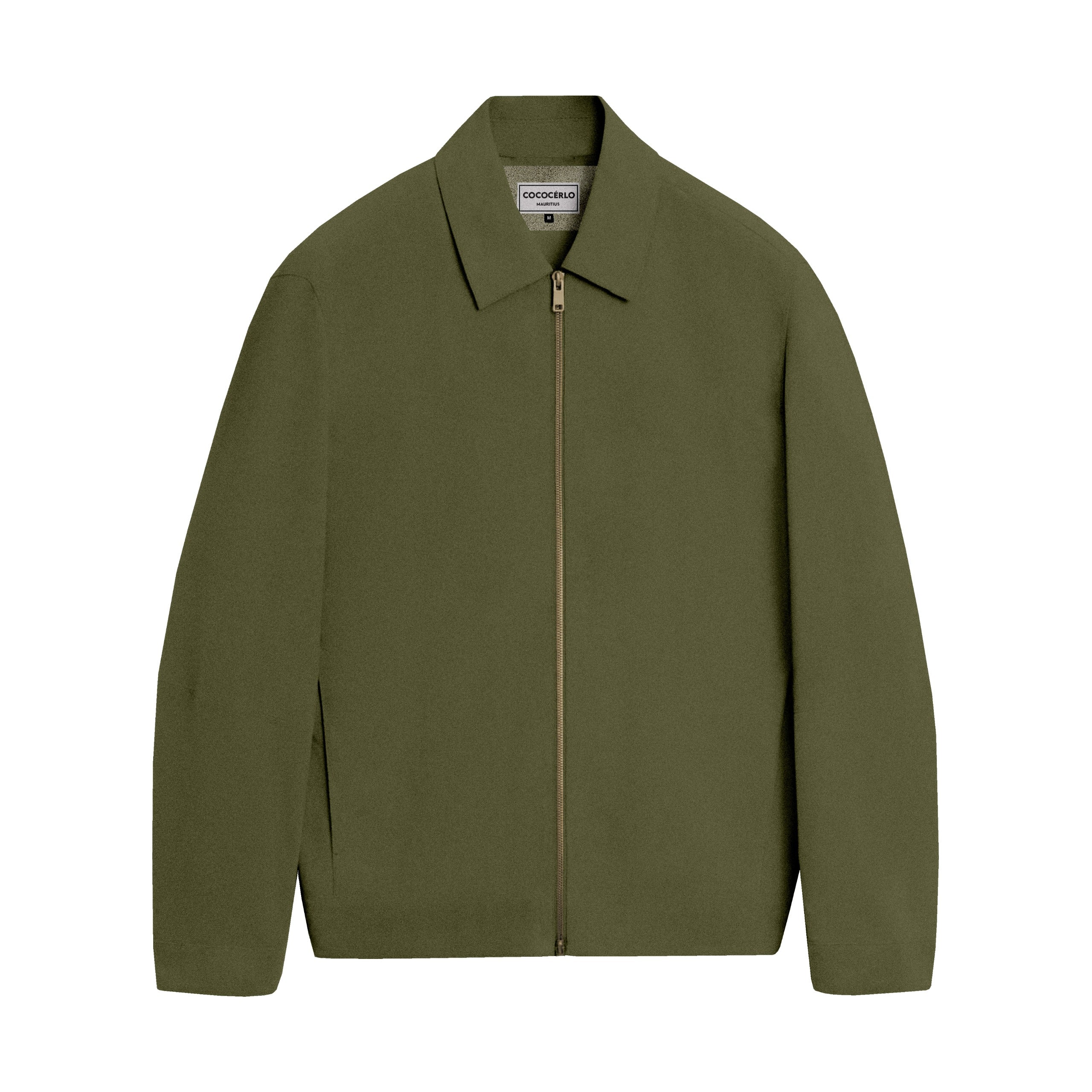 MYKONOS LINEN JACKET - ARMY