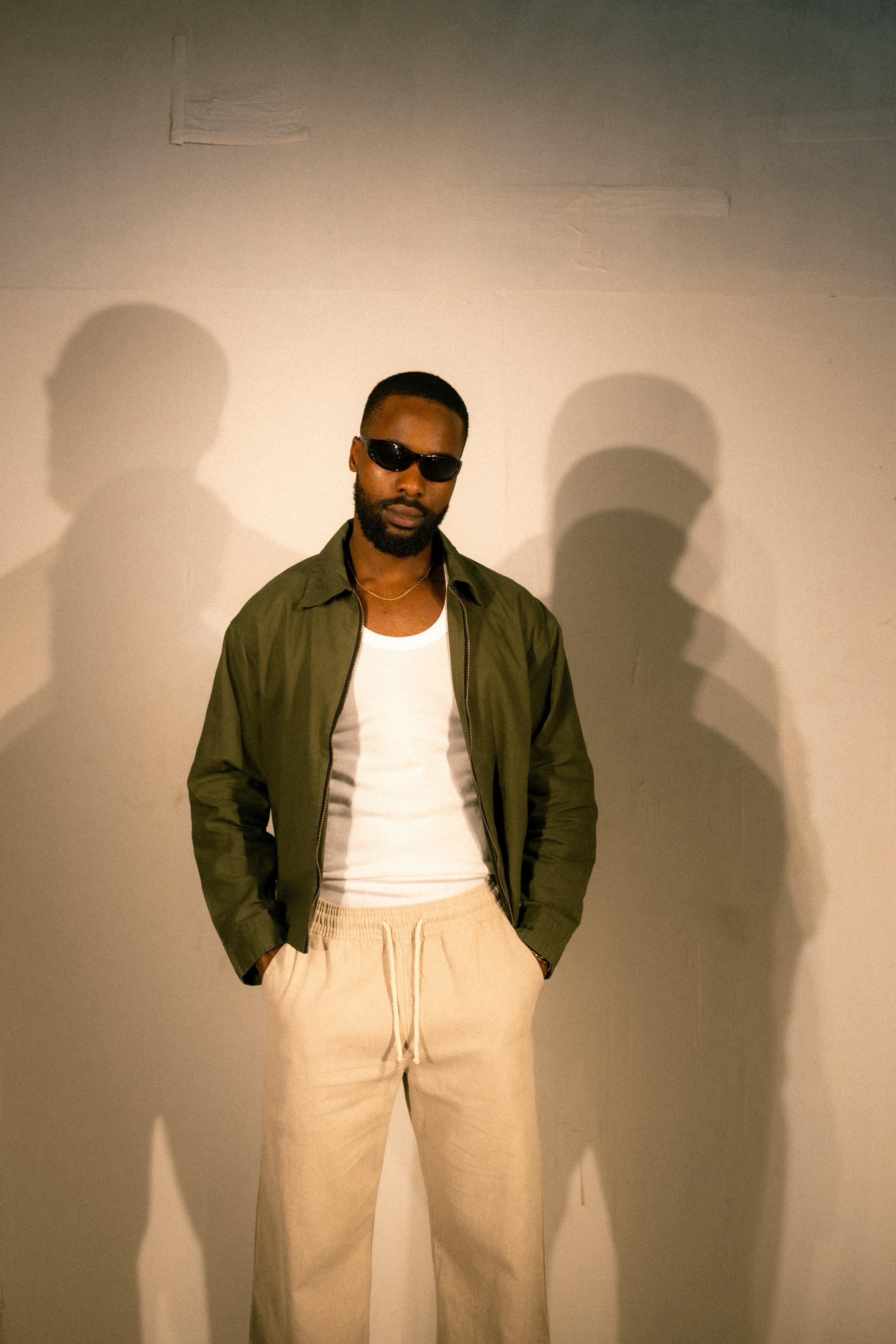 MYKONOS LINEN JACKET - ARMY