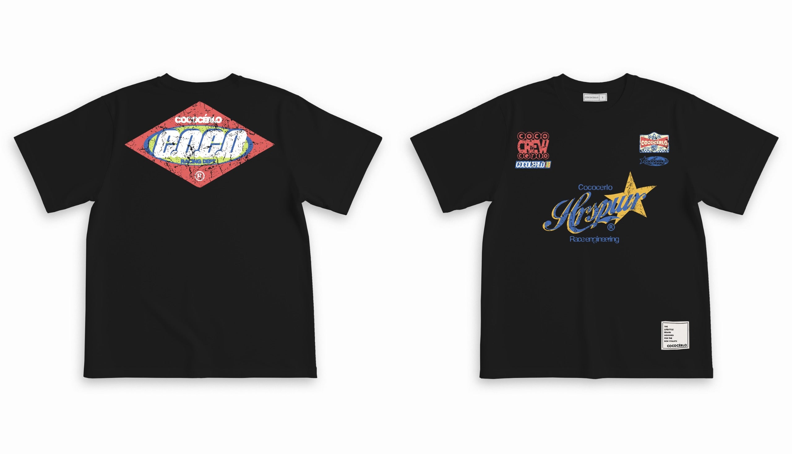 GRAPHIC TEE - COCOCÉRLO RACING TEE 2 BLACK